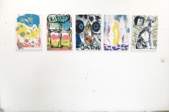 Bernhard Heller, OKSAN, 2019, 5-teilig, Akryl/Öl auf Leinwand, je 50 x 70 cm